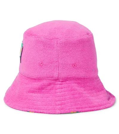 Bobo Choses Kids' Floral Cotton-blend Bucket Hat In Pink