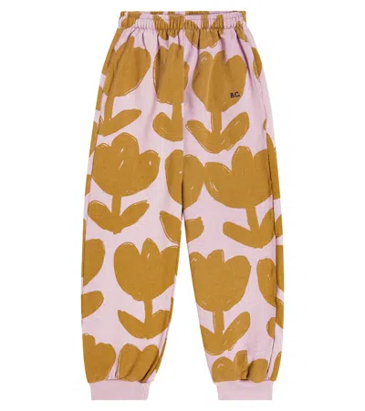 Bobo Choses Kids' Floral Cotton Jersey Sweatpants In Purple