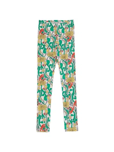 Bobo Choses Kids' Floral Leggings In Green