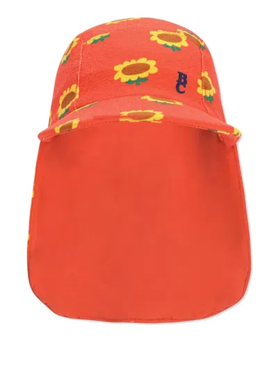 Bobo Choses Kids' Floral-print Cap In Red