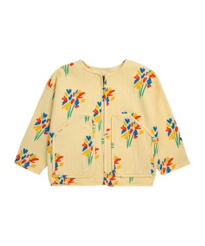 Bobo Choses Floral-print Cotton Jacket In Nude