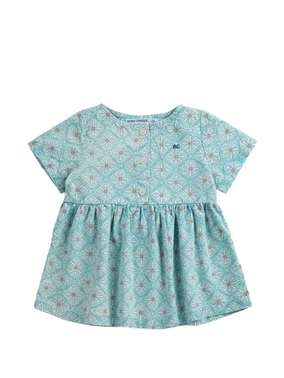 Bobo Choses Babies' Floral-print Dress In Blue