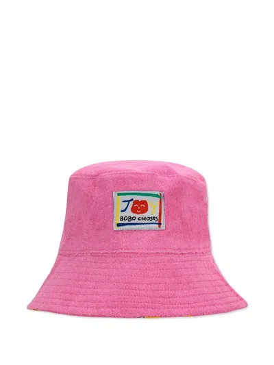 Bobo Choses Kids' Floral-print Hat In Pink