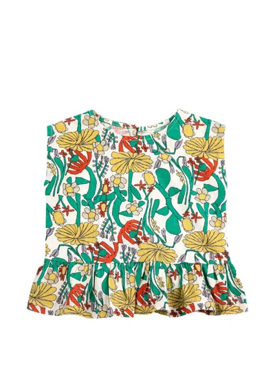 Bobo Choses Babies' Floral-print Ruffled Top In Multi