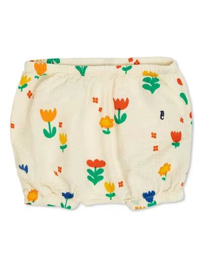 Bobo Choses Babies' Floral-print Shorts In Neutrals