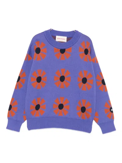 Bobo Choses Kids' Flower-print Jumper In Purple