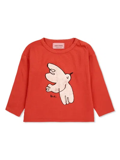 Bobo Choses Babies' Freedom Bird T-shirt In Red