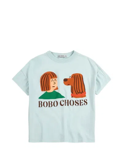 Bobo Choses Kids' Friends In A Pickle Graphic T-shirt In Blue