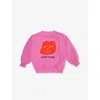 Bobo Choses Joyful Face Graphic-print Relaxed-fit Organic-cotton Sweatshirt 2-9 Years Fuchsi In Fuchsia