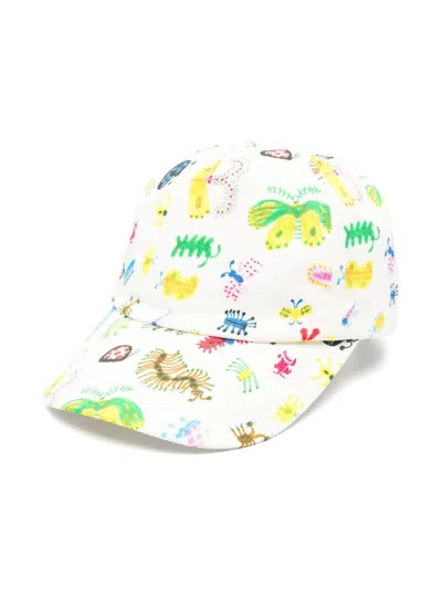 Bobo Choses Funny Insects All Over Cap In White