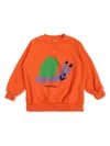 Bobo Choses Printed Cotton Sweatshirt In Orange