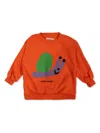 Bobo Choses Funny Snail Sweatshirt In Orange