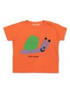 Bobo Choses Funny Snail T-shirt In Orange