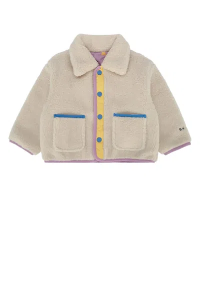 Bobo Choses Kids' Game Pawns All Over Reversible Sheepskin Jacket In Neutral