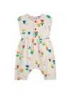 Bobo Choses Baby Off-white Garden Party All Over Woven Jumpsuit In Ivory