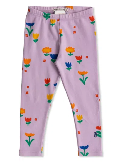 Bobo Choses Babies' Garden Party Leggings In 紫色