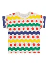 Bobo Choses White T-shirt For Babykids With Geometric Print In White