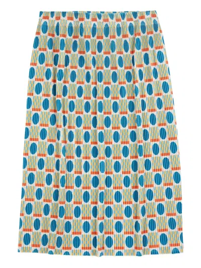 Bobo Choses Kids' Geometric Scacs Pleated Skirt In Gray