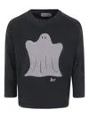 Bobo Choses Grey T-shirt For Kids With Ghost Print In Grey