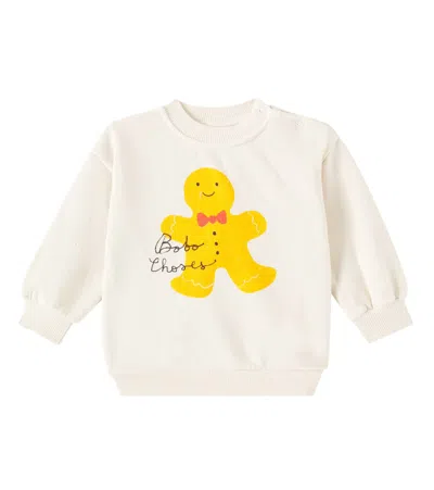 Bobo Choses Gingerbread Cotton Sweatshirt In Beige