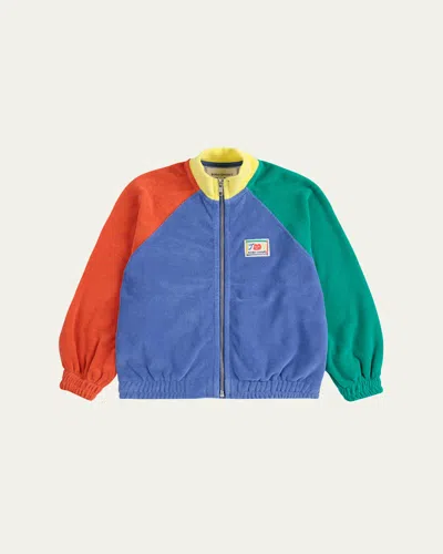 BOBO CHOSES GIRL'S COLOR BLOCK TERRY CLOTH SWEATSHIRT