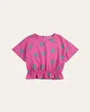 Bobo Choses Funny Snail Blouse In Fuchsia
