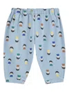 Bobo Choses Girl-print Elastic-waist Trousers In Blue