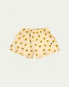 Bobo Choses Printed Cotton Shorts In Offwhite