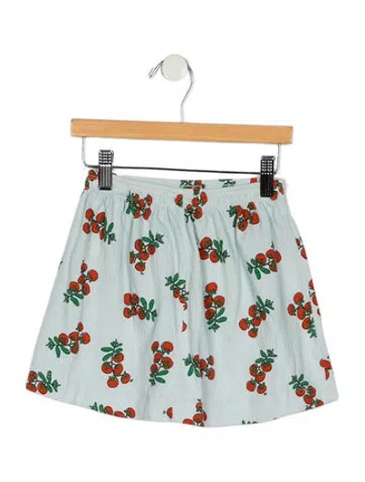 Pre-owned Bobo Choses Babies' Girls' Patterned Mini Skirt In Blue