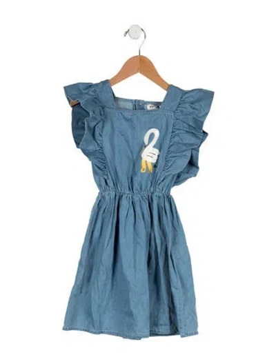 Pre-owned Bobo Choses Babies' Girls Sleeveless Dress In Blue