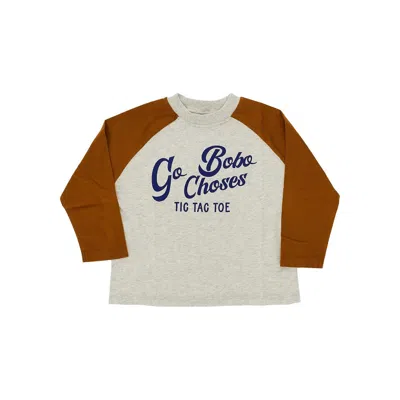 Bobo Choses 'go Bobo' Raglan Sleeves T-shirt Kids In Multi