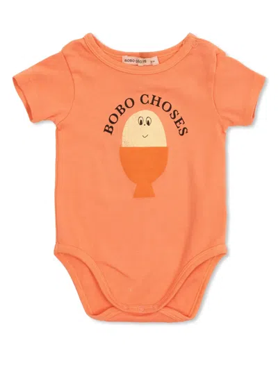 Bobo Choses Babies' Graphic-print Bodysuit In Orange