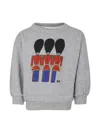 Bobo Choses Grey Sweatshirt For Kids With Toy Soldiers In Grey