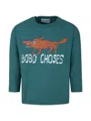 Bobo Choses Green T-shirt For Kids With Flox In Green