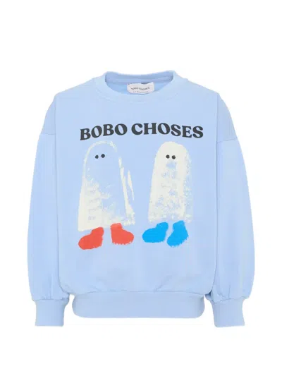 Bobo Choses Kids' Graphic-print Long-sleeve Sweater In Blue