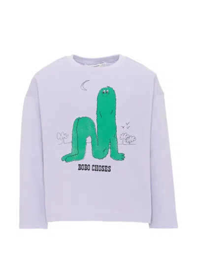 Bobo Choses Kids' Graphic-print Long-sleeve T-shirt In Purple