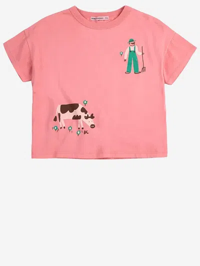 Bobo Choses Graphic-print Organic Cotton T-shirt In Pink