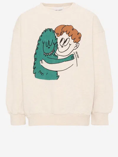 Bobo Choses Graphic-printed Cotton Sweatshirt In Beige