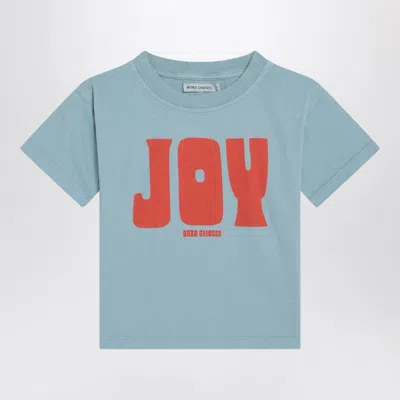 BOBO CHOSES GRAY-BLUE JOY T-SHIRT