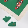 Bobo Choses Green Cotton Two-piece Race Car Set In Green