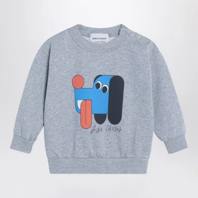 Bobo Choses Grey Organic Cotton Sweatshirt In Gray