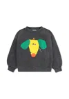 Bobo Choses Grey Sweatshirt For Kids With Dog Print In Grey