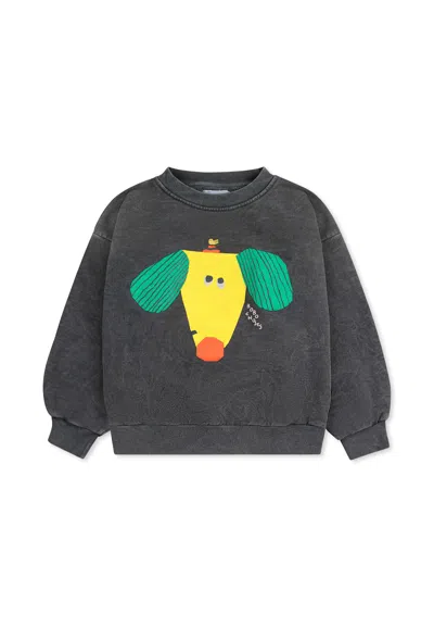 Bobo Choses Grey Sweatshirt For Kids With Dog Print