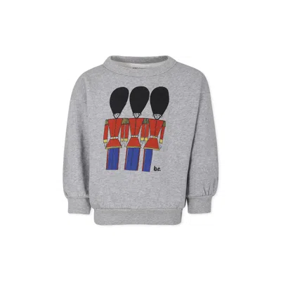 Bobo Choses Grey Sweatshirt For Kids With Toy Soldiers