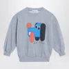 Bobo Choses Grey Sweatshirt With Logo Print In Gray