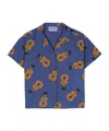 Bobo Choses Guitar-print Cotton Shirt In Blue
