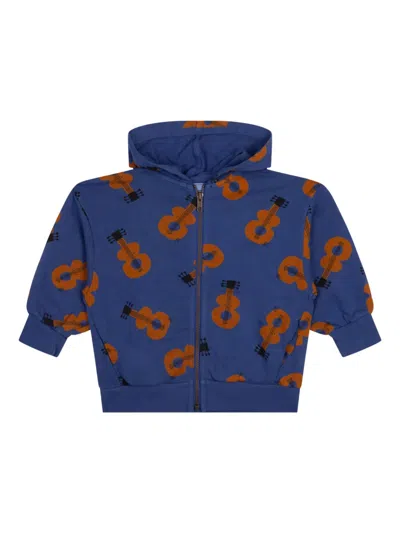 Bobo Choses Kids' Guitar-print Hoodie In Animal Print