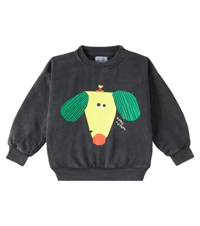 BOBO CHOSES HAPPY DOG COTTON JERSEY SWEATSHIRT