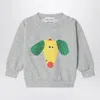 Bobo Choses Happy Dog Gray Sweatshirt In Grey