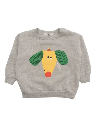 Bobo Choses Happy Dog Sweatshirt In Gray
